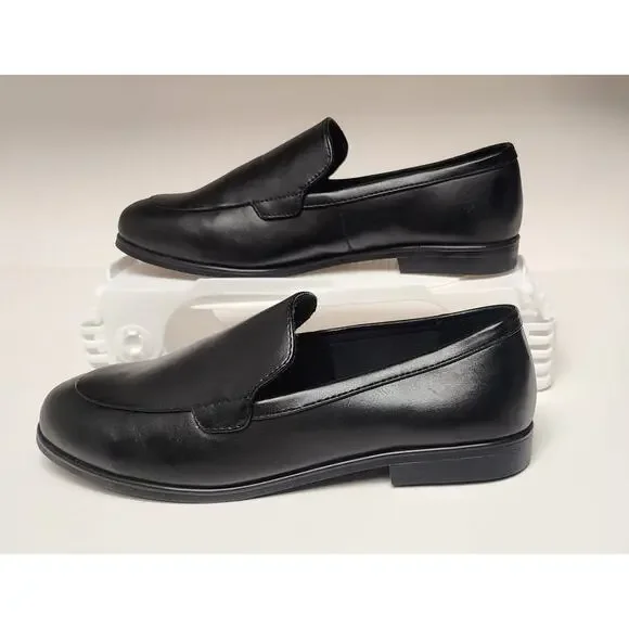 Solanz Sole Comfort Flat Loafer Shoes Color Black Size 8.5W - Picture 2 of 10